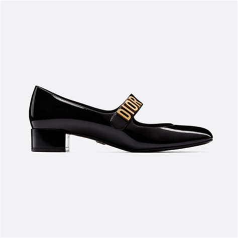 dior baby d ballet pump in black patent calfskin|Dior .